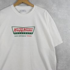 画像1: Krispy Kreme Doughnuts "DOUGHNUTS ARE OUR MISSION." ドーナツショップ ロゴプリントTシャツ XL (1)