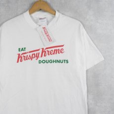 画像1: Krispy Kreme Doughnuts ドーナツショップ ロゴプリントTシャツ タグ付き未使用 M (1)