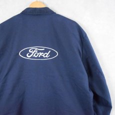 画像1: 80〜90's Ford USA製 自動車メーカー ライナー付き ロゴ刺繍ワークジャケット SIZE3 (1)