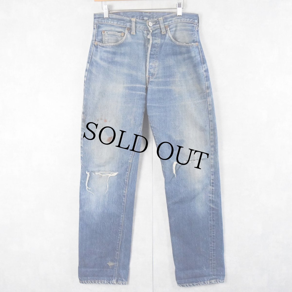画像1: 60's LEVI'S 501 BIGE デニムパンツ W31 (1)