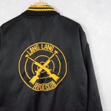 画像1: 〜80's "LANG LANG RIFLE CLUB" 刺繍入りジャケット BLACK (1)