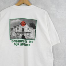 画像2: Krispy Kreme Doughnuts "DOUGHNUTS ARE OUR MISSION." ドーナツショップ ロゴプリントTシャツ XL (2)