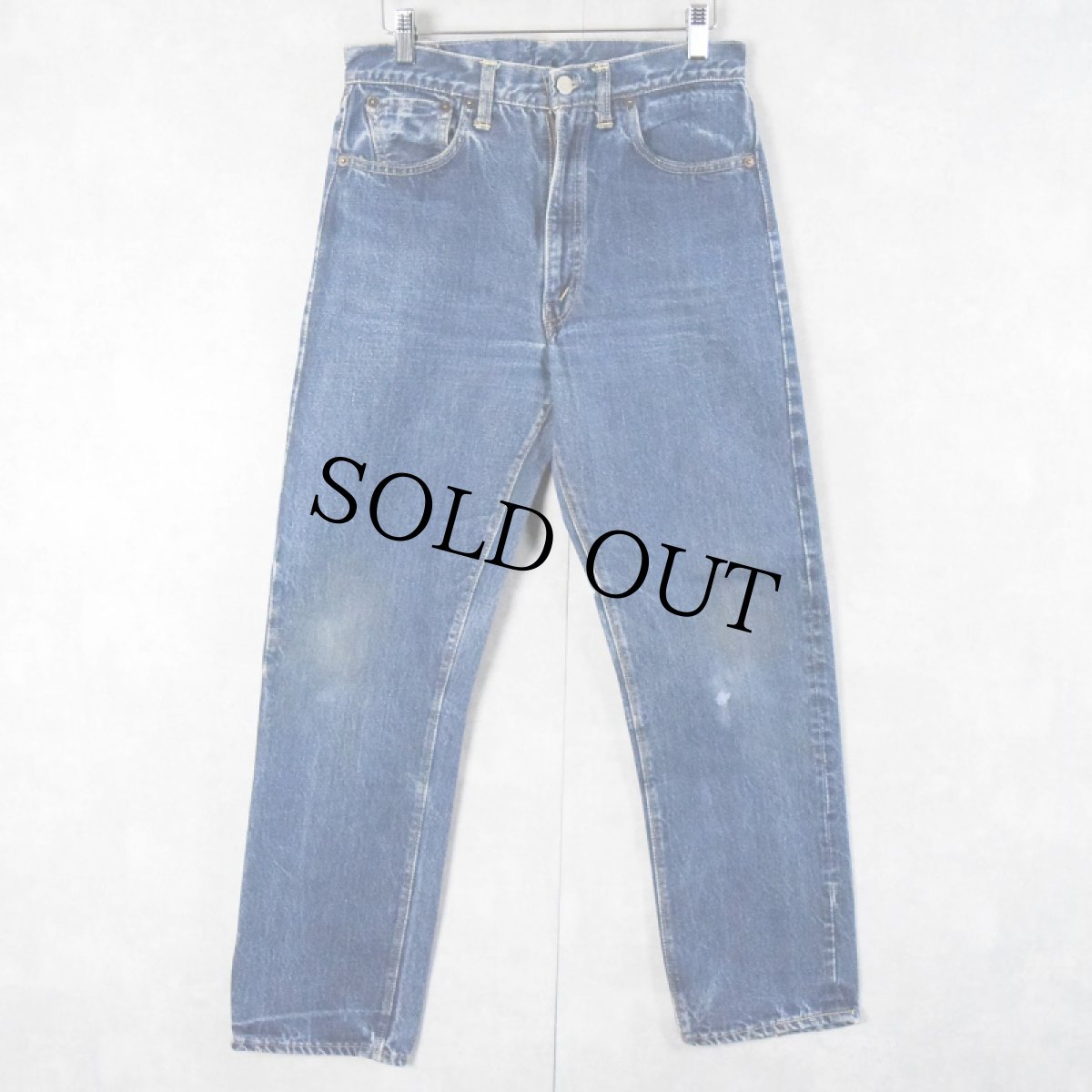 画像1: 60's LEVI'S 502-0117 BIGE デニムパンツ W30 (1)