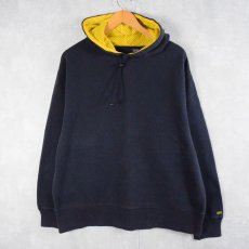 画像1: GAP "EST.1969" プリントスウェットフーディ NAVY L (1)