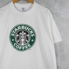 画像1: 90's STARBUCKS USA製 ロゴプリントTシャツ L (1)