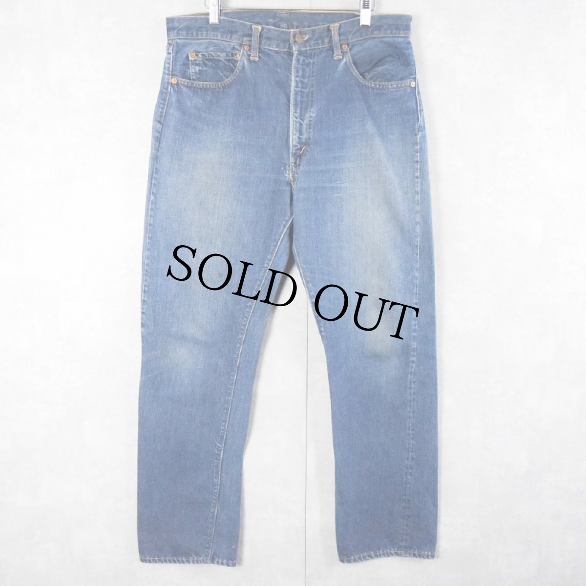 画像1: 60〜70's LEVI'S 505 BIGE デニムパンツ W35 (1)