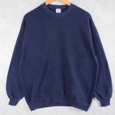 画像1: JERZEES USA製 無地スウェット NAVY XL (1)