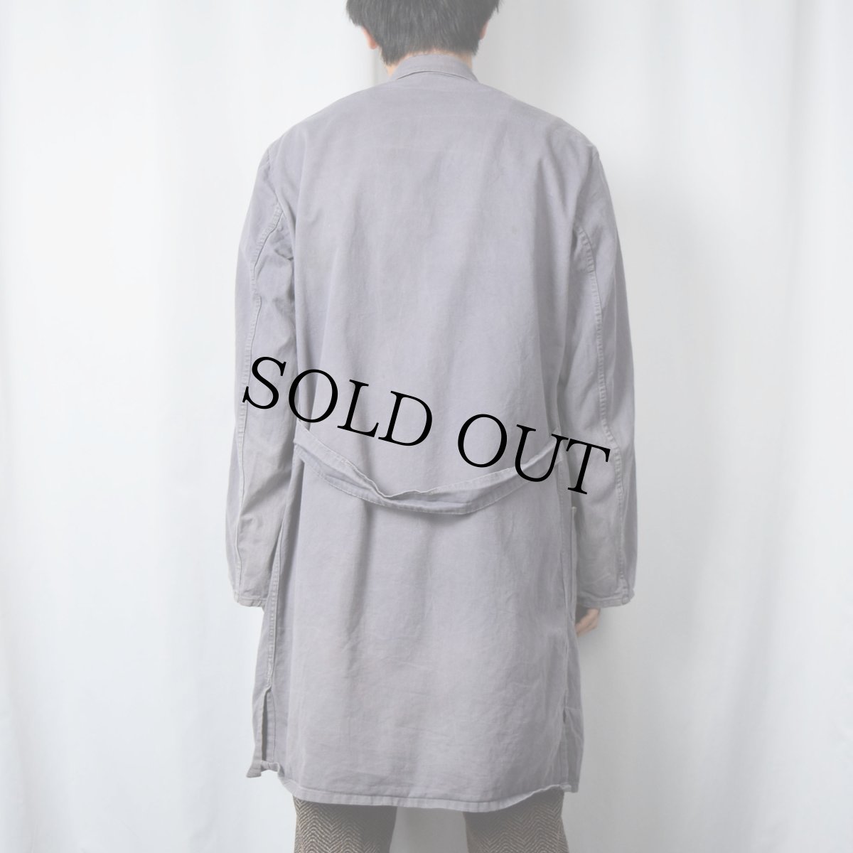 画像3: 70's EURO MERK コットンアトリエコート SIZE50 (3)