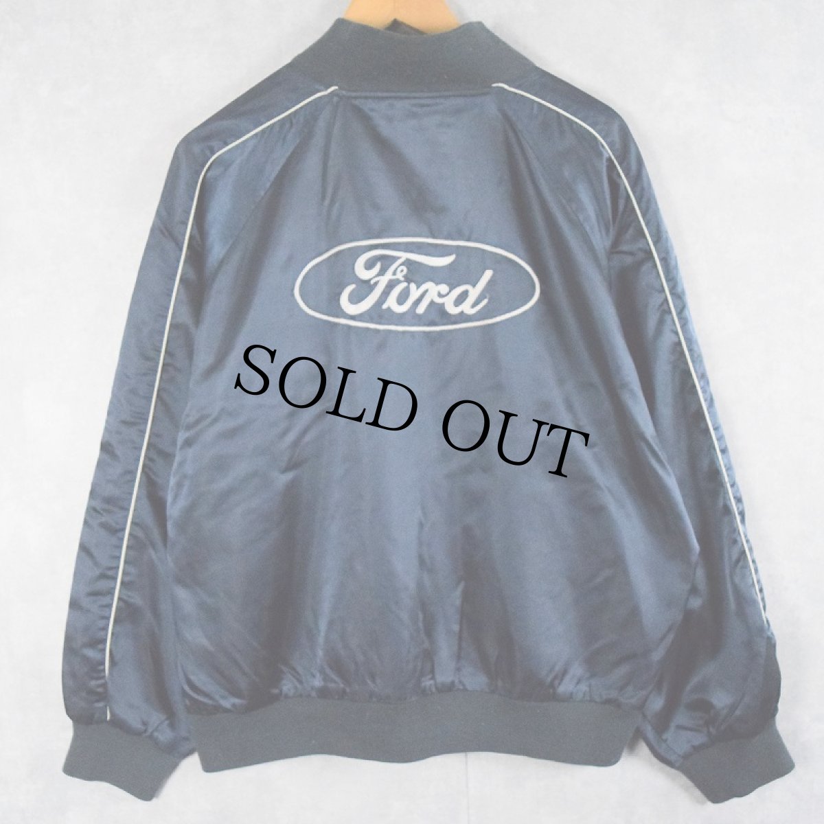 画像1: Ford Motor Company 自動車メーカー ロゴ刺繍 ナイロンスタジャン NAVY M (1)