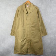 画像1: 60〜70's KITCHEN PEABODY CANADA製 コットンショップコート SIZE40 (1)