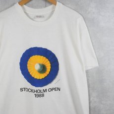 画像1: 80's "STOCKHOLM OPEN 1988" テニス大会 プリントTシャツ L (1)