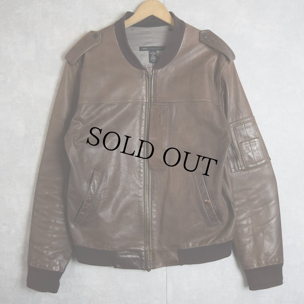 画像1: MARC BY MARC JACOBS カウレザージャケット XL (1)