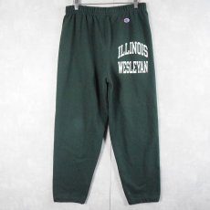 画像1: 90's Champion USA製 "ILLINOIS WESLEYAN" プリントスウェットパンツ MEDIUM (1)