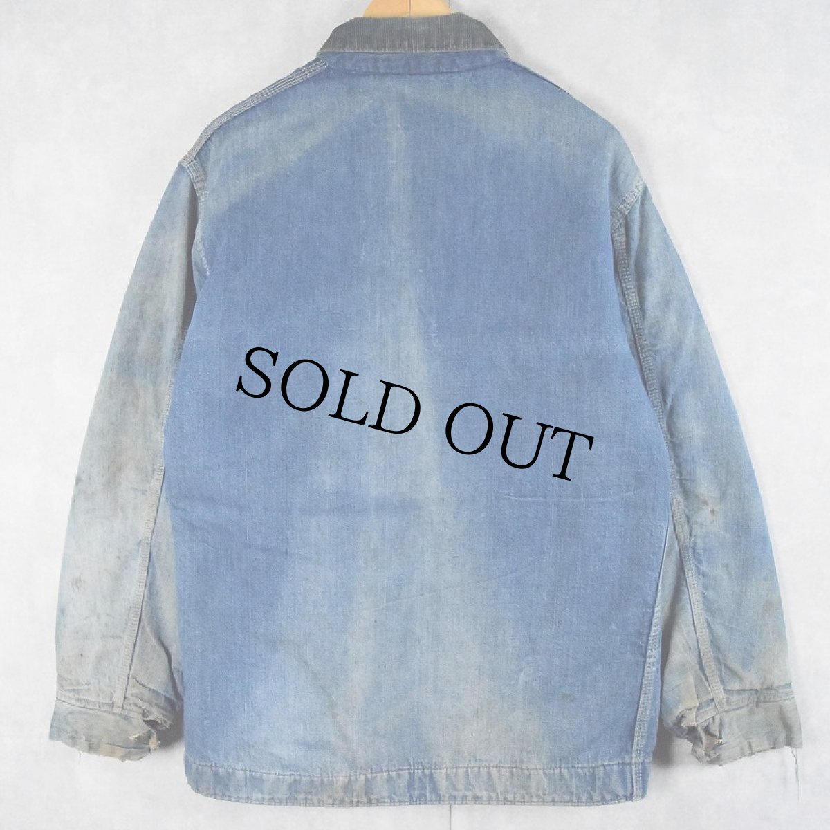 画像2: 70's Sears ブランケット付き デニムカバーオール L (2)