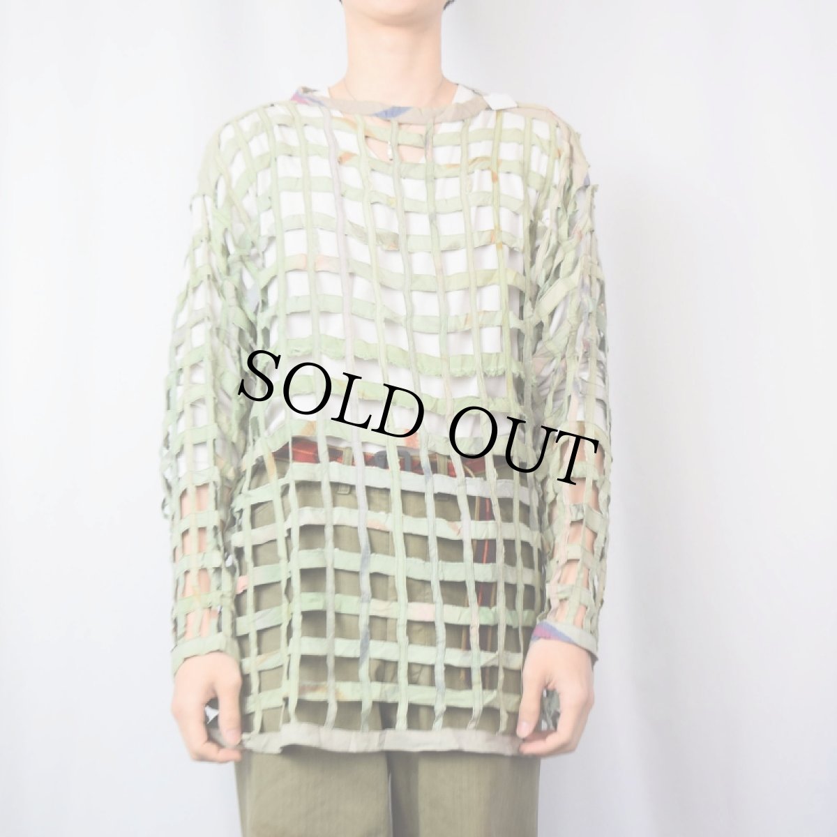 画像2: メッシュデザインカットソー S/M (2)