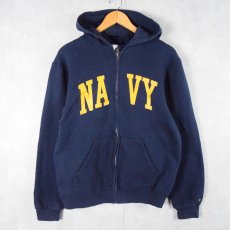 画像1: SOFEE "NAVY" スウェットジップパーカー NAVY M (1)