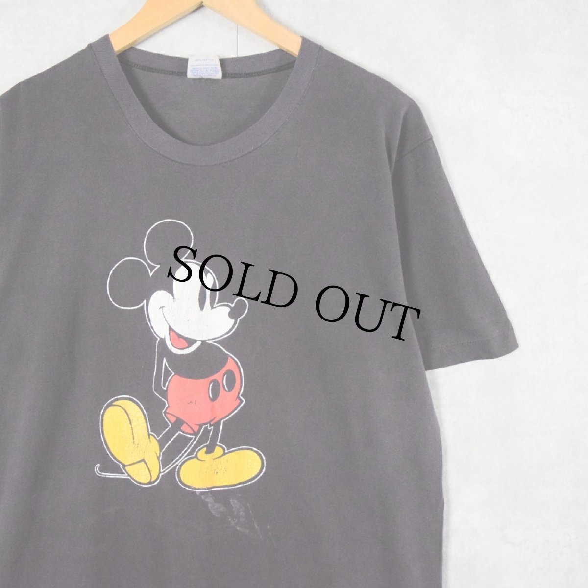 画像1: 80〜90's Disney MICKEY MOUSE USA製 キャラクタープリントTシャツ XL (1)