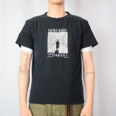 画像2: 90's Franz Kafka 小説家プリントTシャツ BLACK S (2)