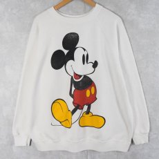 画像1: 80〜90's Disney MICKEY MOUSE USA製 キャラクタープリント ラグランスウェット XXXXL (1)