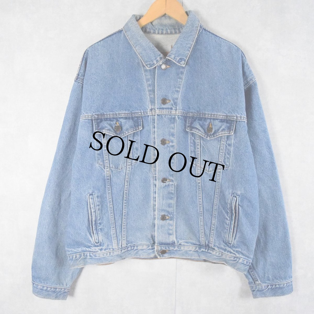 画像2: 90's Budweiser CANADA製 ビールメーカー ロゴ刺繍 デニムジャケット XL (2)