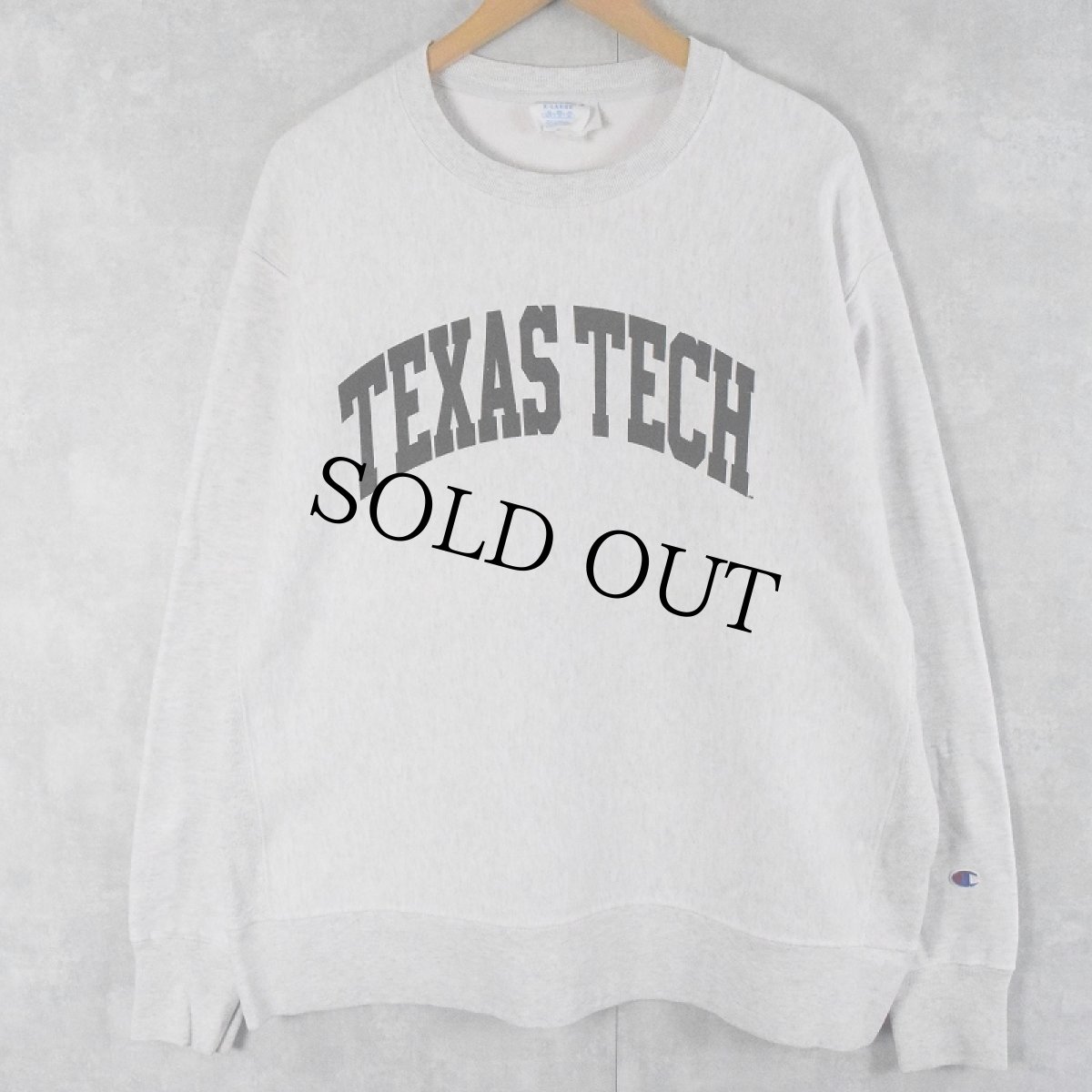 画像1: Champion REVERSE WEAVE "TEXAS TECH" プリントスウェット XL (1)