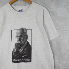 画像1: 90's Barnes & Noble USA製 "James A. Michener" 小説家プリントTシャツ L (1)