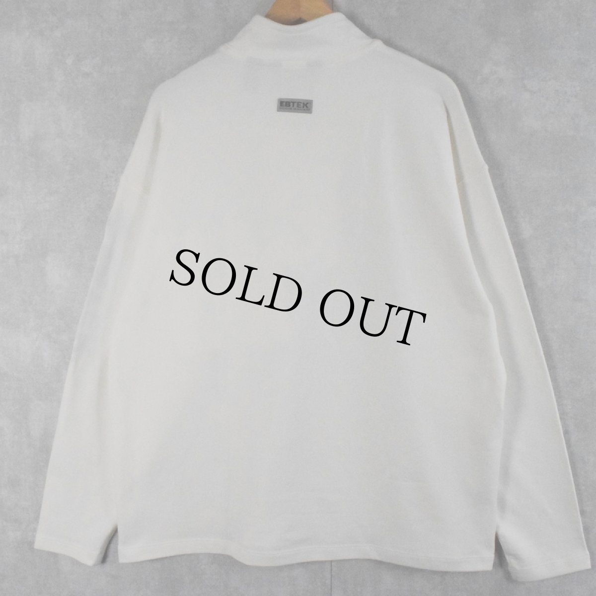 画像2: 90's Eddie Bauer EBTEK USA製 ロゴ刺繍 ハーフジップスウェット XL (2)