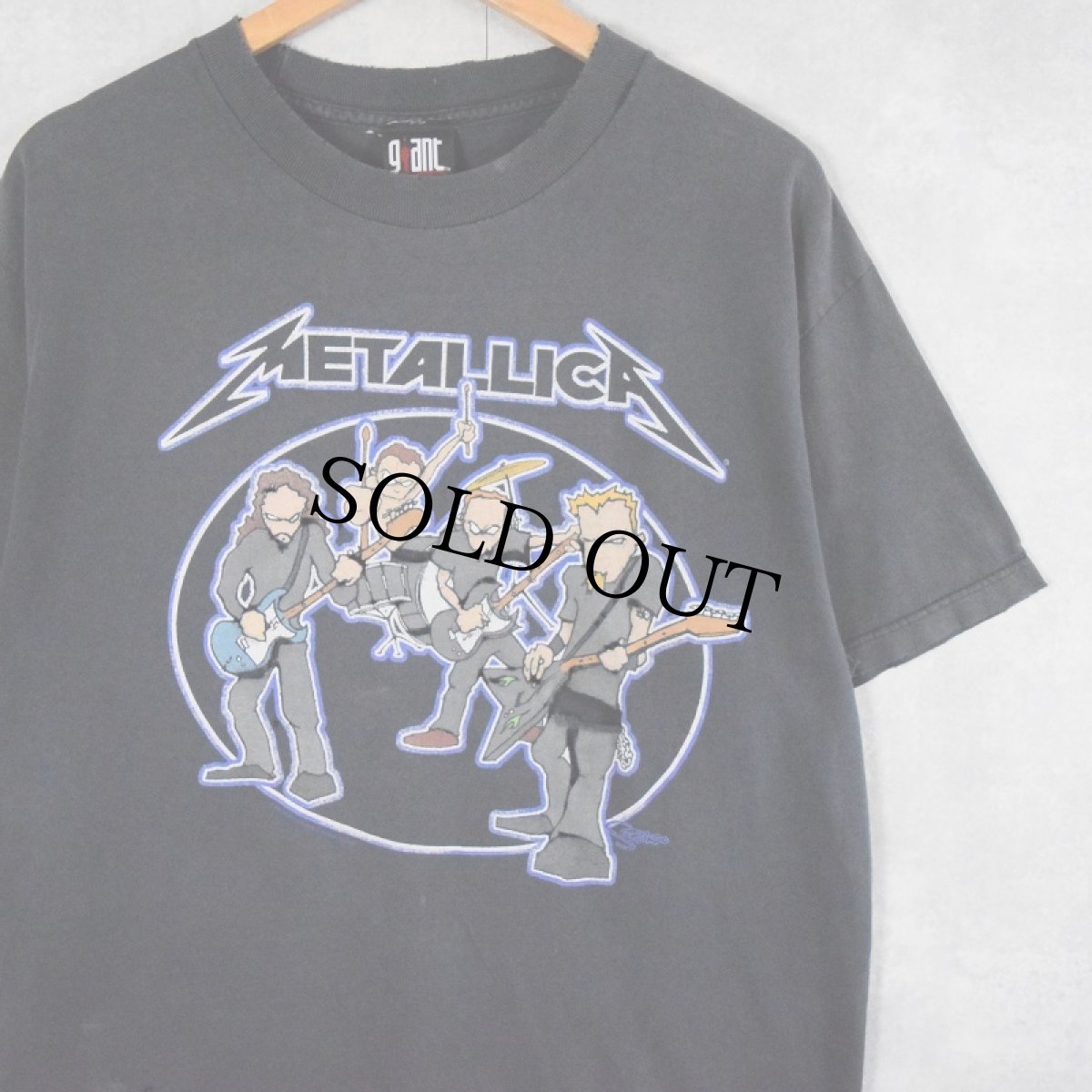 画像1: 00's METALLICA Spuindo イラストプリント ヘヴィメタルバンドTシャツ BLACK L (1)