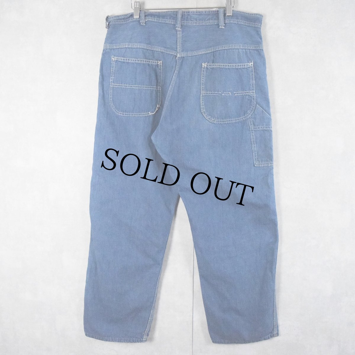 画像2: 50's STOREBRAD デニムペインターパンツ W39 (2)