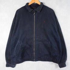 画像1: POLO Ralph Lauren ロゴ刺繍 コットンスイングトップ NAVY XL (1)