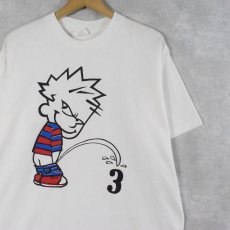 画像1: 90's Calvin and Hobbes USA製 キャラクタープリントTシャツ XL (1)