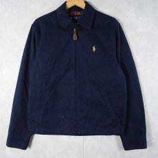 画像1: POLO Ralph Lauren ロゴ刺繍 コットンスイングトップ NAVY S (1)