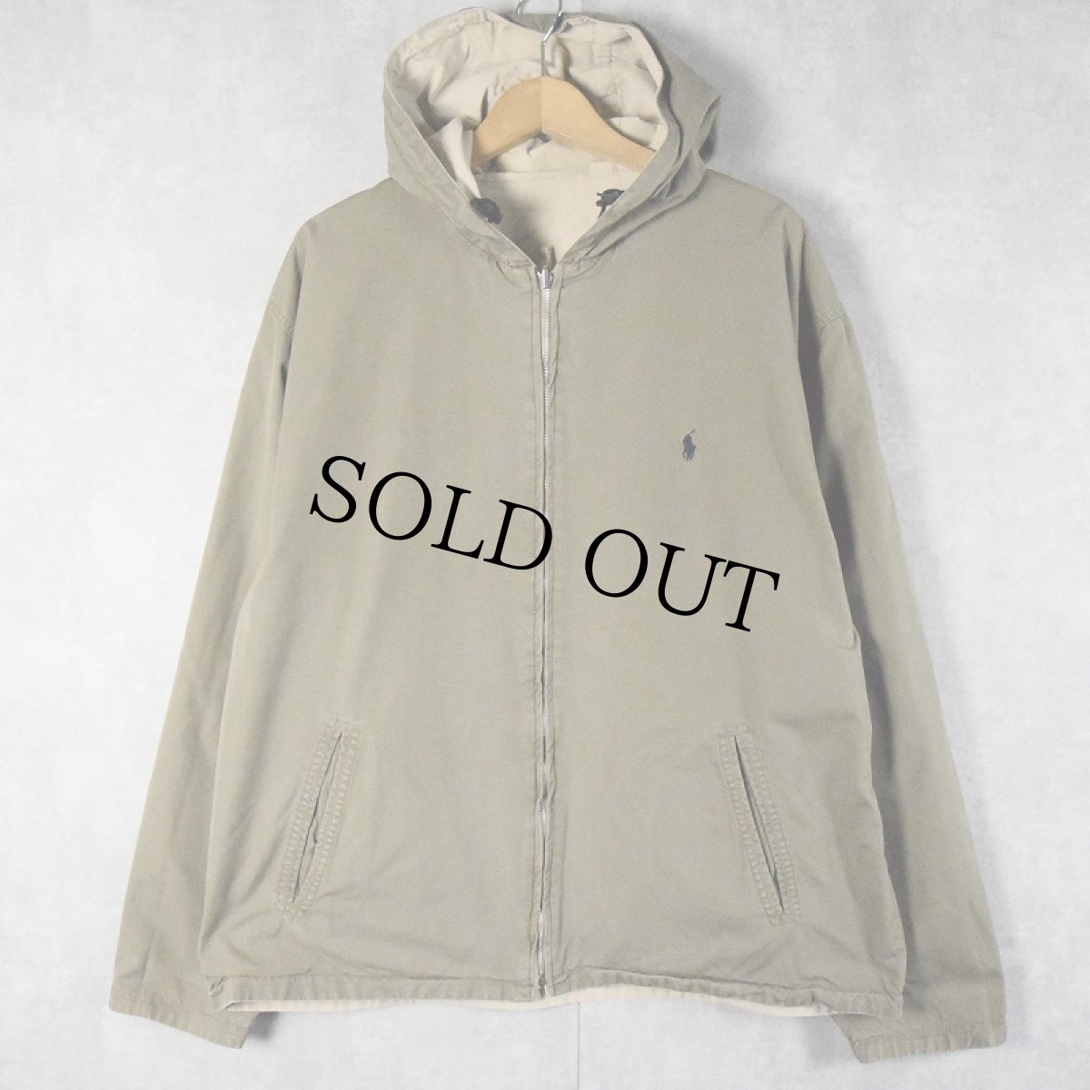画像2: POLO Ralph Lauren リバーシブル コットンジップパーカー L (2)