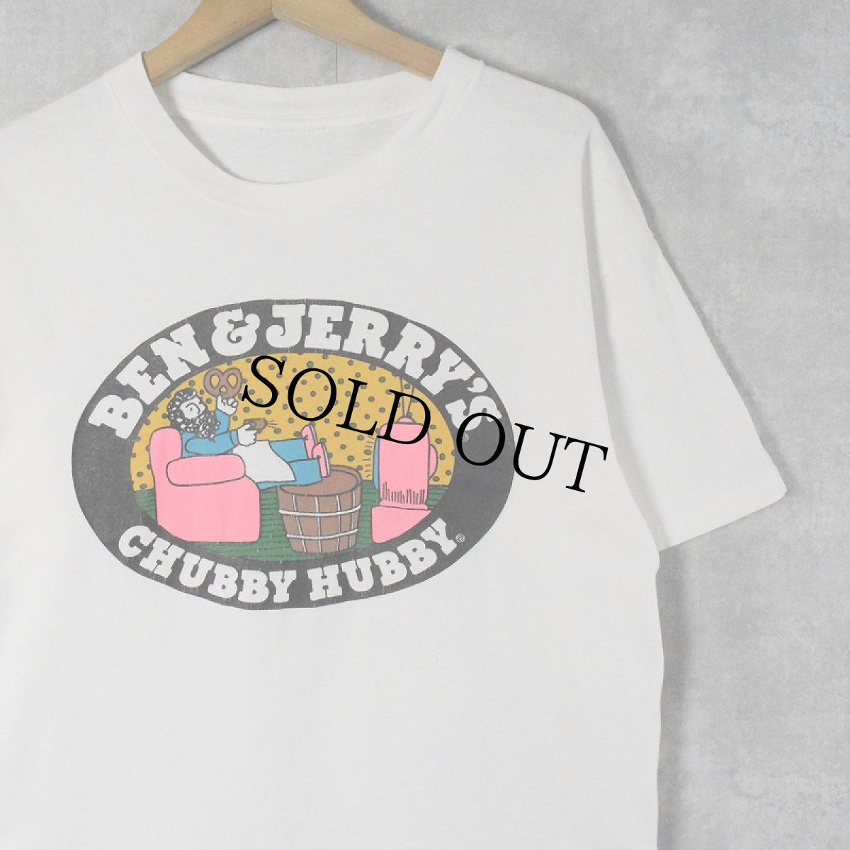 画像1: BEN&JERRY'S "CHUBY HUBBY" 企業プリントTシャツ  (1)