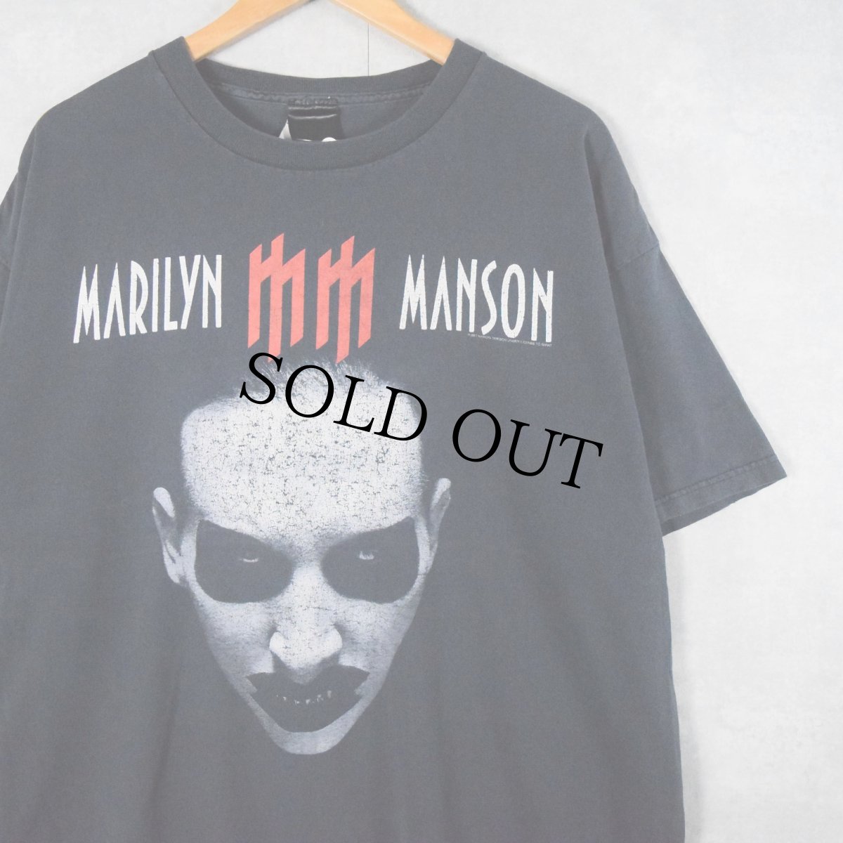 画像1: 2003 MARILYN MANSON ロックバンドツアーTシャツ BLACK (1)