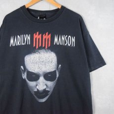 画像1: 2003 MARILYN MANSON ロックバンドツアーTシャツ BLACK (1)