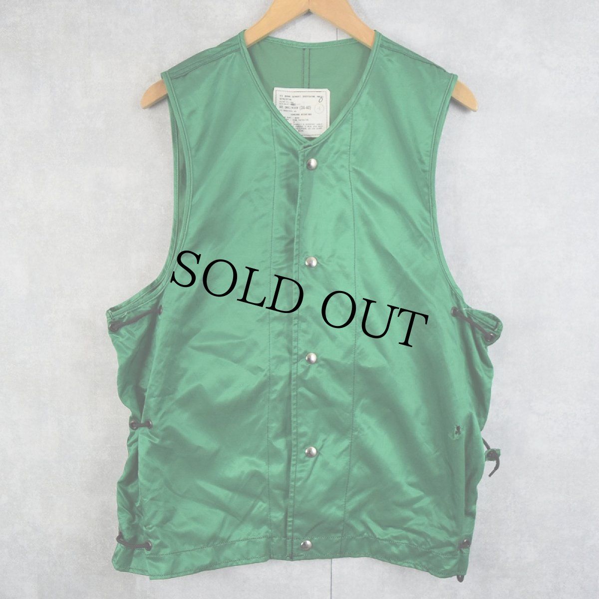 画像2: 70's U.S.NAVY GROUND CREWMAN’S コットン×レーヨンベスト SMALL-MEDIUM (2)