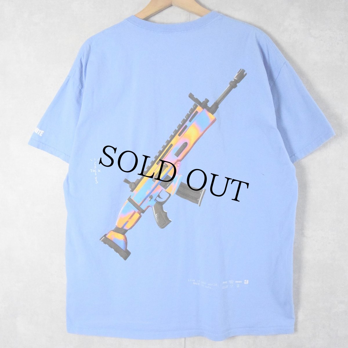 画像2: Cactus Jack "ASTRONOMICAL" ライフルプリントTシャツ L (2)