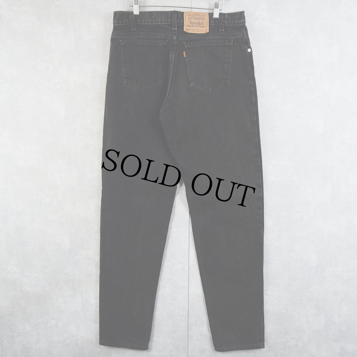 画像2: 90's Levi's 550 USA製 "サルファブラック" ブラックデニムパンツ W35 (2)