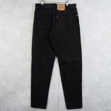 画像2: 90's Levi's 550 USA製 "サルファブラック" ブラックデニムパンツ W35 (2)