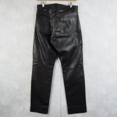 画像2: 90〜2000's matinique レザーパンツ BLACK W29 (2)
