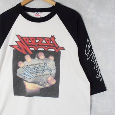 画像1: Weezer "Judas Priestフォントパロディ" オルタナティブロックバンド ラグランTシャツ L (1)