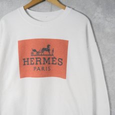 画像1: ブート HERMES ロゴプリントスウェット (1)