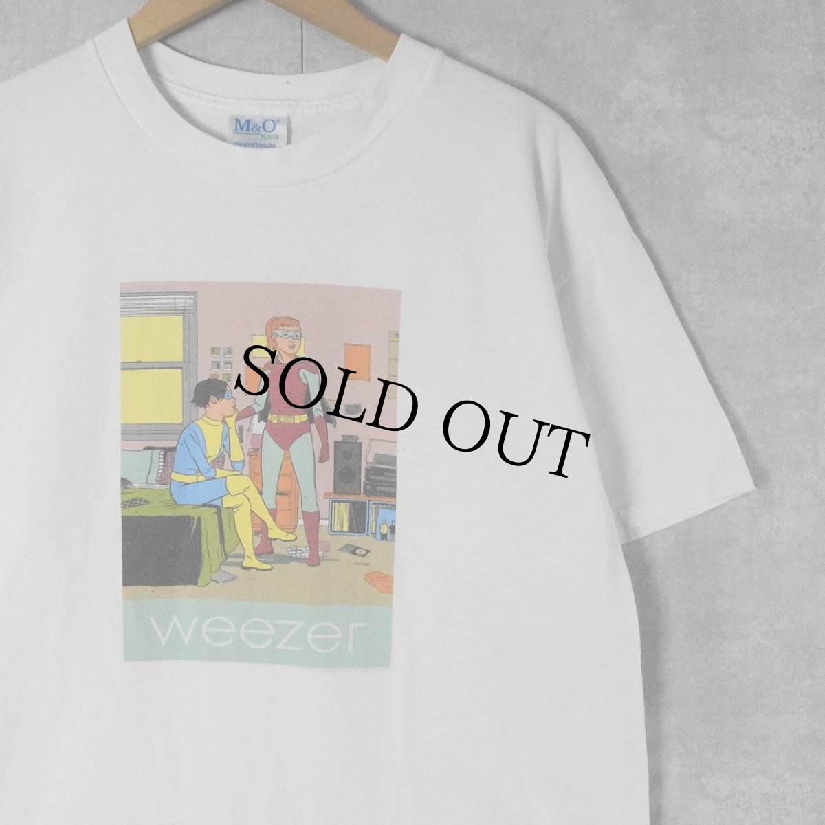 画像1: 2001 Weezer オルタナティブロックバンドTシャツ L (1)