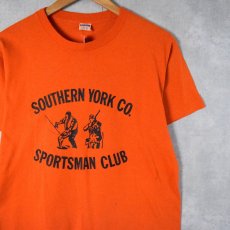 画像1: 70's Champion バータグ USA製 "SOUTHERN YORK CO." プリントTシャツ L (1)