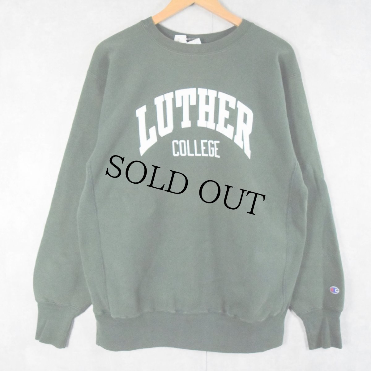 画像1: 90's Champion REVERSE WEAVE USA製 "LUTHER COLLEGE" プリントスウェット XL (1)