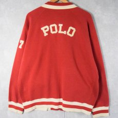 画像2: 90's POLO SPORT Ralph Lauren "TIGERS" パッチ付き スウェットスタジャン XL (2)