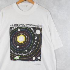 画像1: 80〜90's SHOEBOX GREETINGS "A GOLFER'S VOEW OF THE UNIVERSE" イラストプリントTシャツ (1)