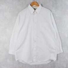 画像1: 80's L.L.Bean USA製 コットン×ポリエステル ボタンダウンシャツ SIZE17-33 (1)