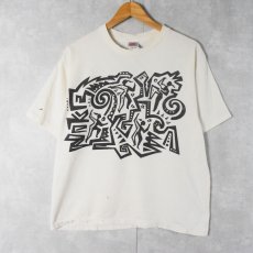 画像1: 90's NIKE 銀タグ USA製 アートプリントTシャツ M (1)